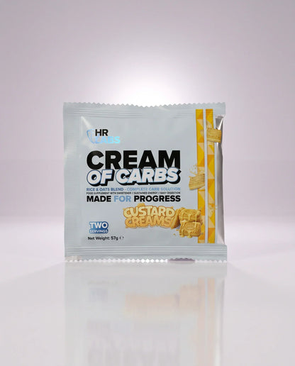 Human Research Laboratories Cream of Carbs sample sachet in Custard Creams flavor